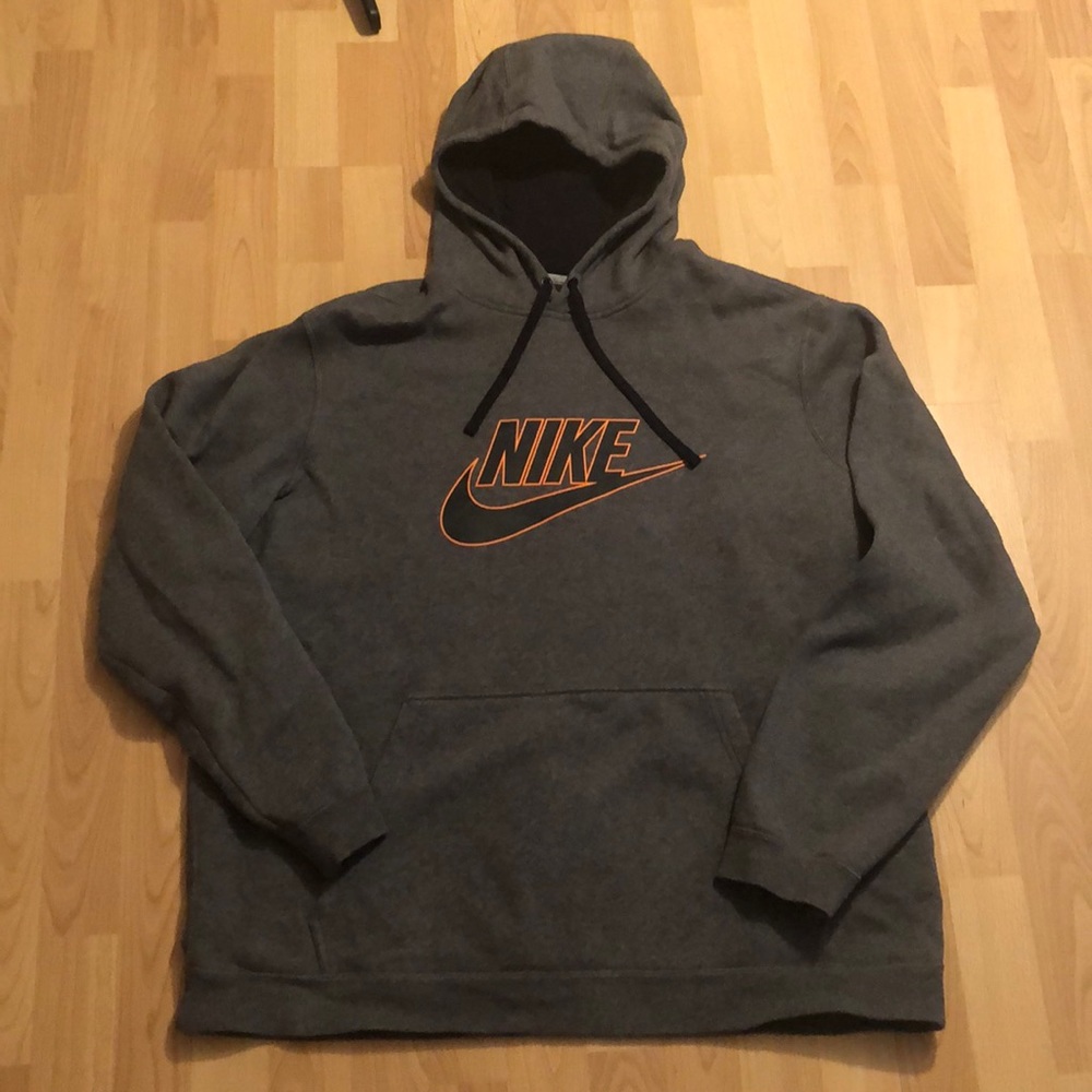 Nike Grey Sweater Hoodie with Swoosh Logo XXL